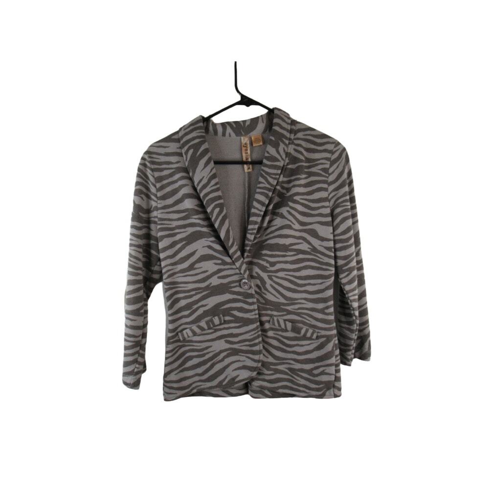 Eyeshadow gray zebra blazer